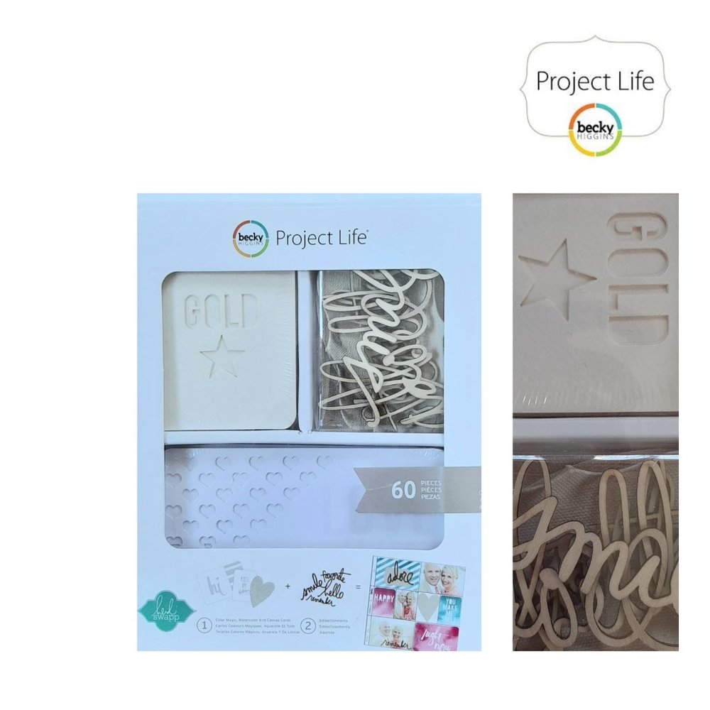 PROJECT LIFE Becky Higgins 60 Piece Scrapbooking Color Magic Kit Embellishments